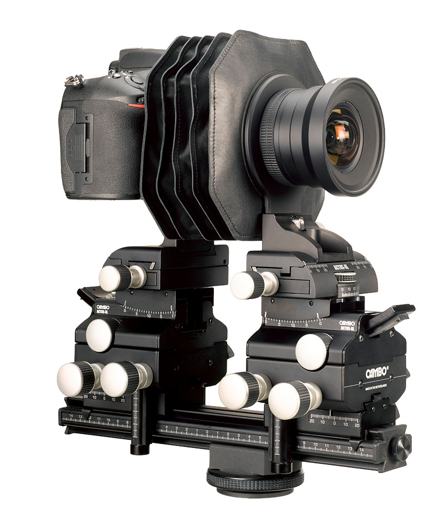 Actus XL35 shown with Nikon camer and actar lens